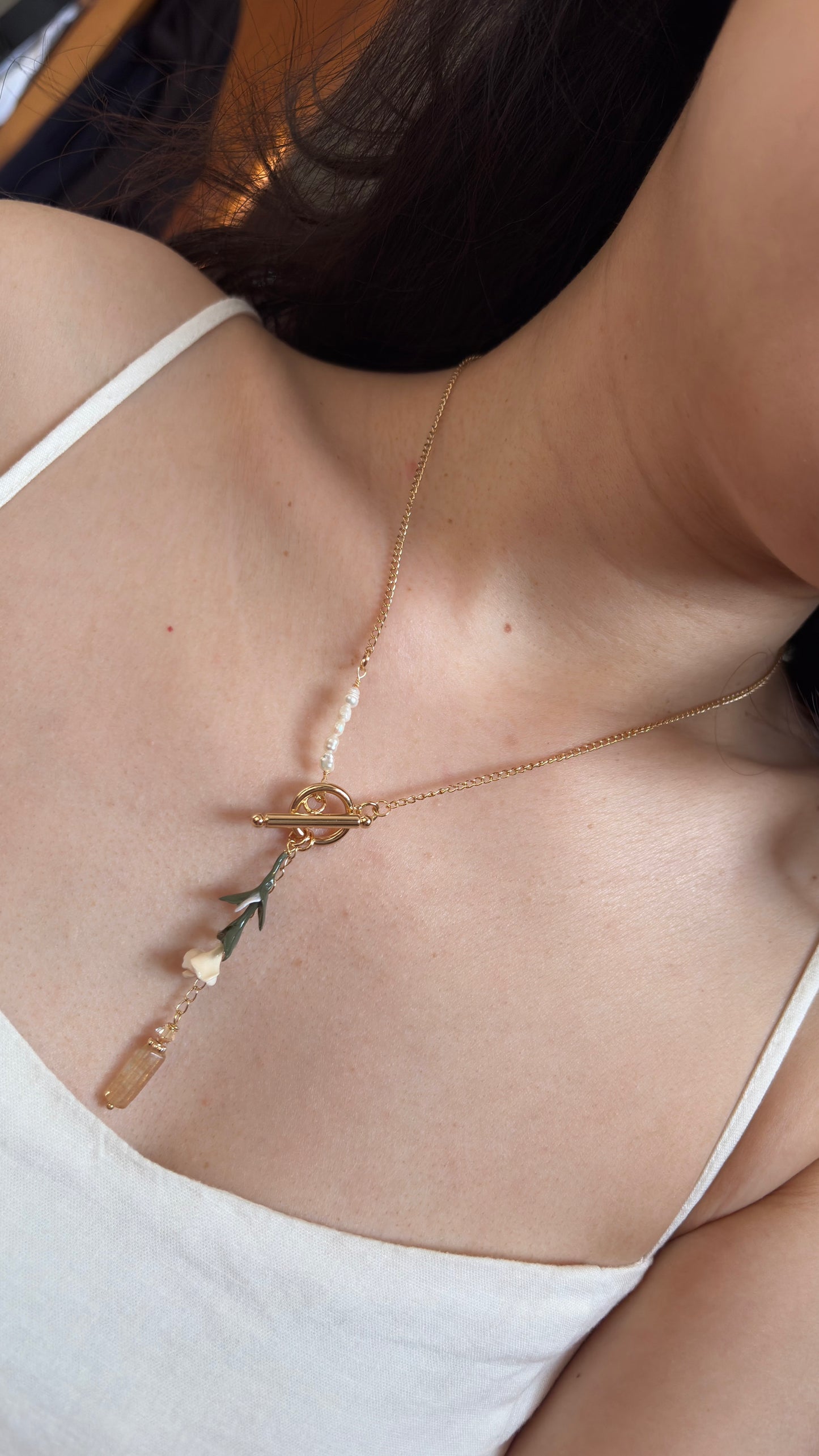Sweet Pea Longline Necklace