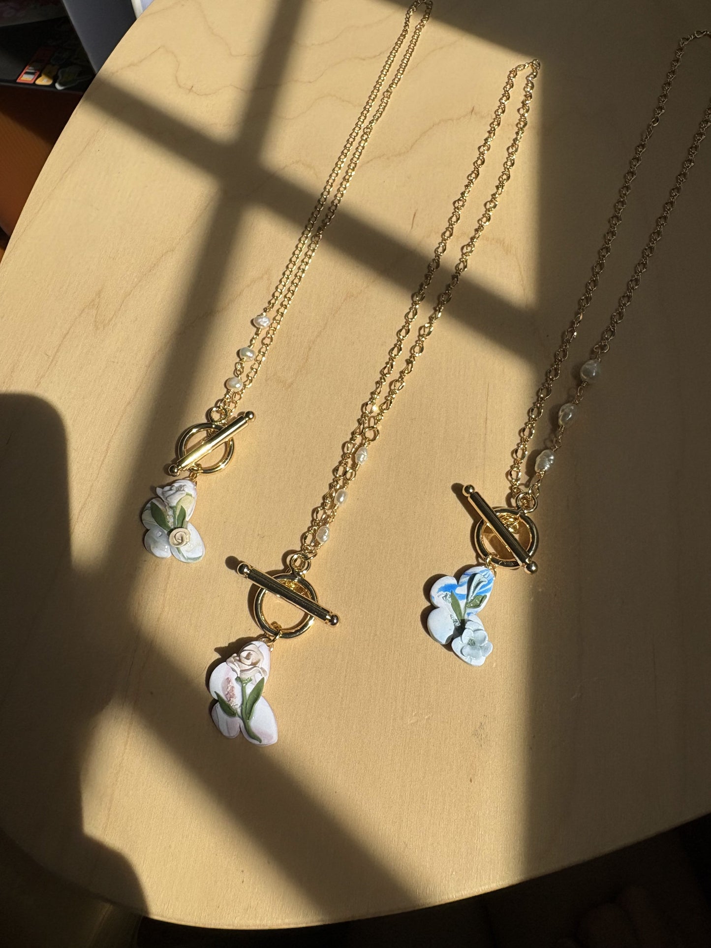 Butterfly Chain and Charm Necklace